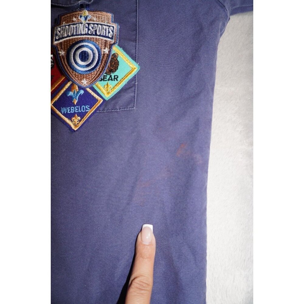 Vintage Youth Boy Scouts of America BSA Uniform Set Shirt w Patches Shorts Large - Picture 12 of 16